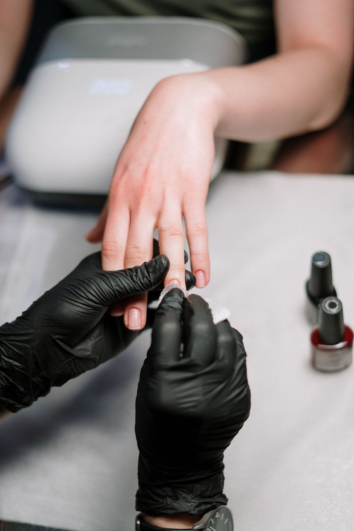 Manicure being applied at BMT Nails